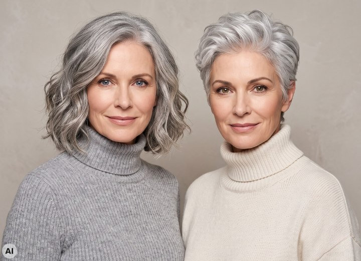 Pelo gris y pelo blanco