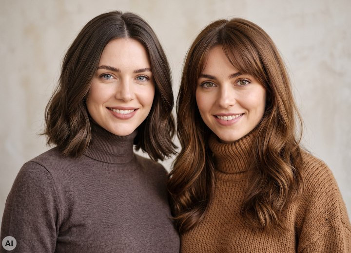 Tonos de pelo castaño frío y cálido
