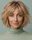 Corte de cabello shag rubio