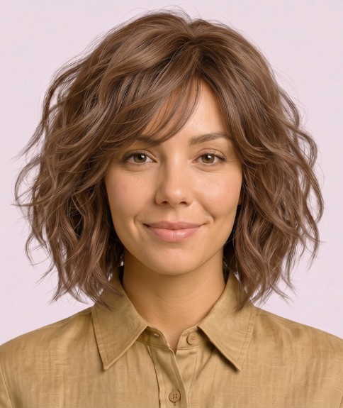 Corte de pelo shag a capas
