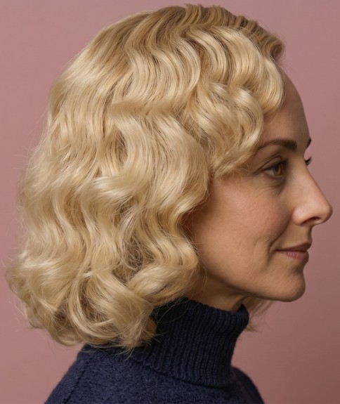 Look retro con ondas al agua - Vista lateral