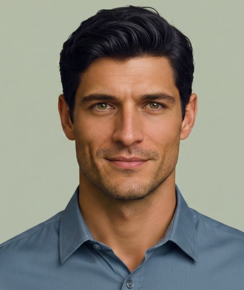 Peinado para hombre ni tan corto ni tan largo