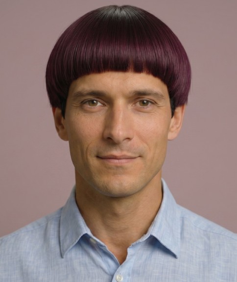 Peinado de corte de taz&oacute;n moderno para hombre