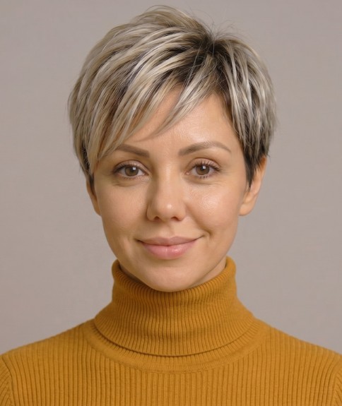Corte pixie con textura despeinada