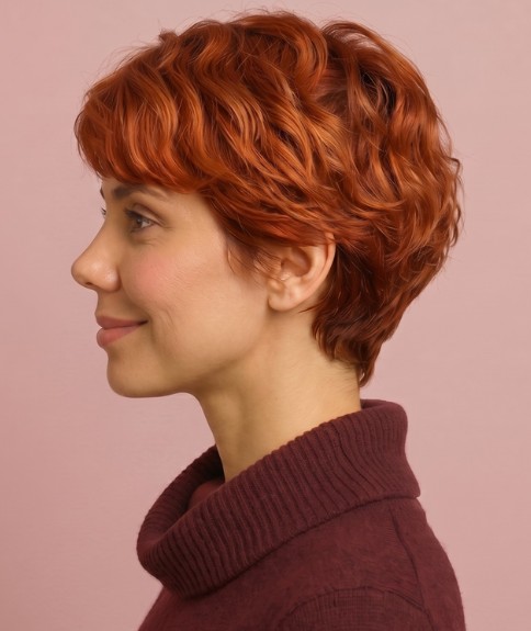 Corte corto para mujeres que tienen el cabello rizado