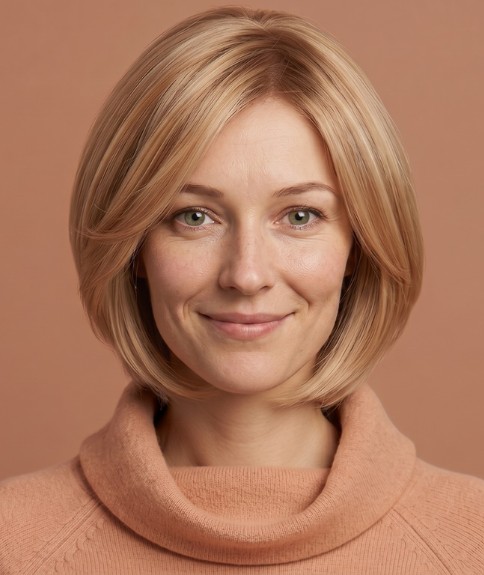 Corte de cabello bob entre la barbilla y los hombros