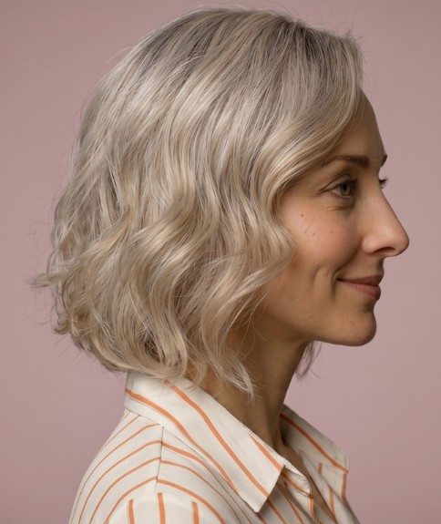 Corte de cabello semilargo con capas
