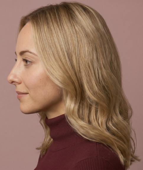 Estilo de cabello largo y ondulado