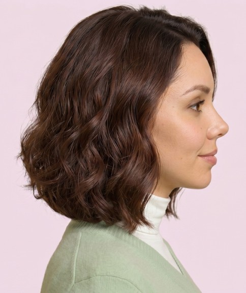 Cabello a la altura de los hombros con capas invisibles