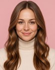 Cabello largo con ondas