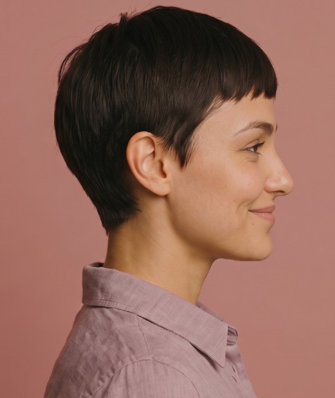 Cabello corto moderno y refinado