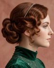 Recogido rom�ntico con una diadema