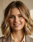 Cabello a la altura de los hombros f�cil de llevar