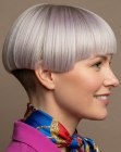 Corte de cabello de taz�n en un color pastel
