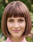 Cabello casta�o con reflejos rosas