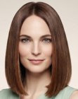 Bob largo para cabello casta�o chocolate