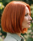 Corte bob a la altura del cuello