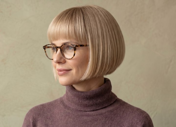 Bob corto para mujeres mayores